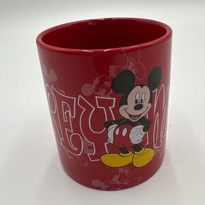 Disney Store Mickey Mouse Red Coffee Mug Large Ceramic Cup Classic Disney
